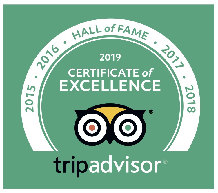 TripAdvisor Hall of Fame Recipient!